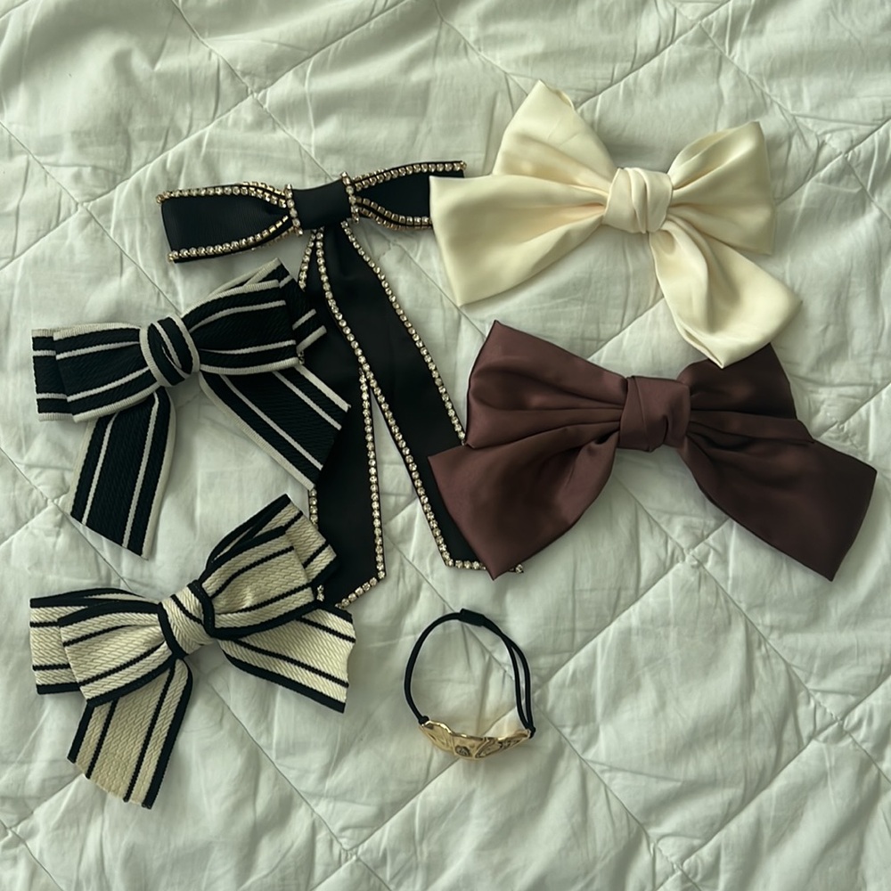 Elegant Hair Bow Hair Clip LOT of five bows - Picture 15 of 16